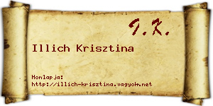 Illich Krisztina névjegykártya